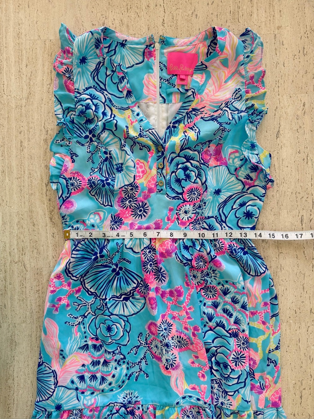 Lilly Pulitzer Destin Maxi Dress Once Upon a Tide Blue Pink | Size 2 EUC - Picture 10 of 14